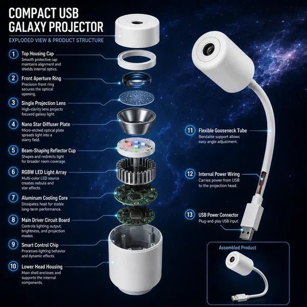 Holographic Night Light Projector