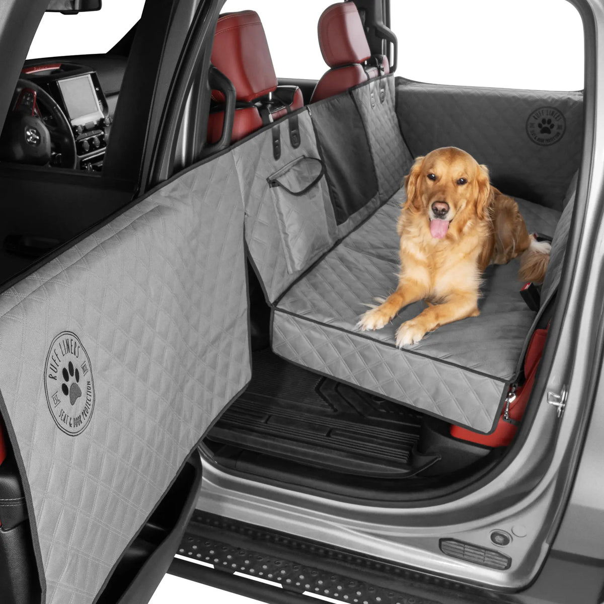 Hard Bottom Backseat Extender for Dogs with Door Protection