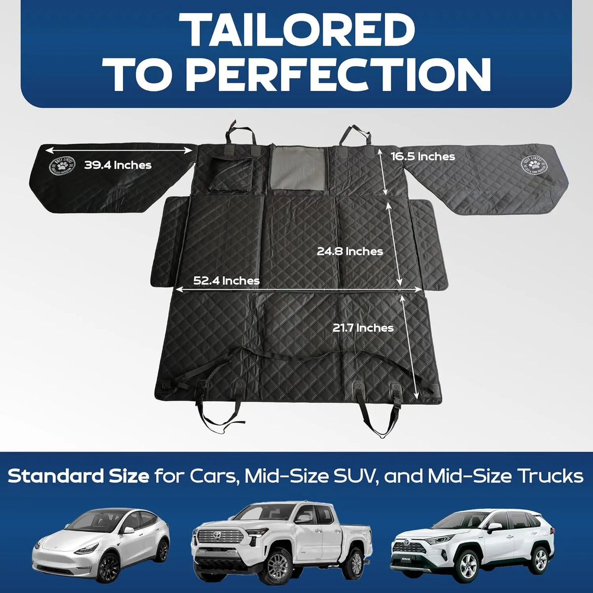 Hard Bottom Backseat Extender for Dogs with Door Protection
