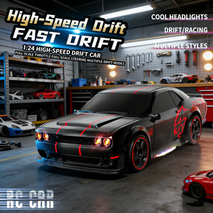 1:24 Full Proportional Throttle Electric RC Racing Car Model - Fast Remote Controlled Toy