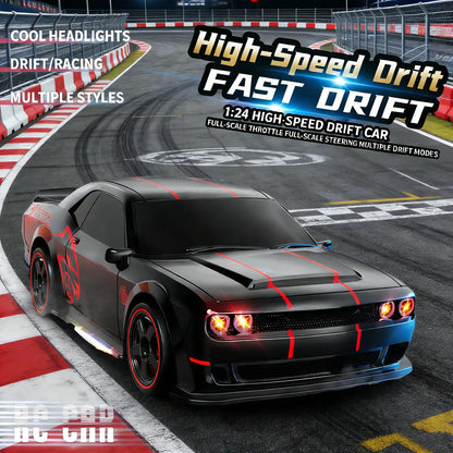 1:24 Full Proportional Throttle Electric RC Racing Car Model - Fast Remote Controlled Toy