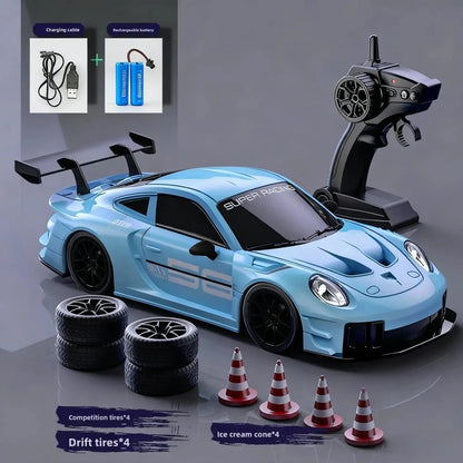1:24 Full Proportional Throttle Electric RC Racing Car Model - Fast Remote Controlled Toy