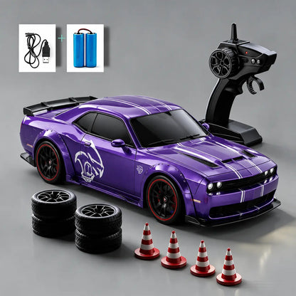 1:24 Full Proportional Throttle Electric RC Racing Car Model - Fast Remote Controlled Toy