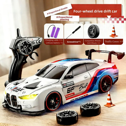 1:24 Full Proportional Throttle Electric RC Racing Car Model - Fast Remote Controlled Toy
