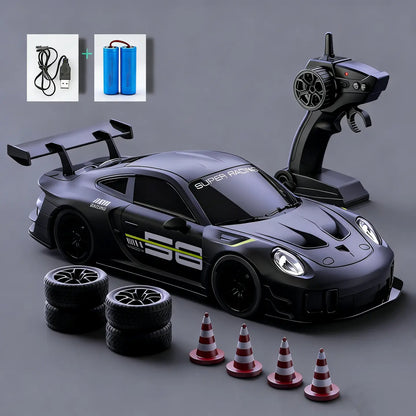 1:24 Full Proportional Throttle Electric RC Racing Car Model - Fast Remote Controlled Toy